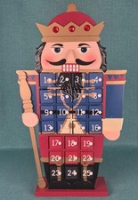St Nicholas Square Christmas Wooden Nutcracker Advent Calendar 18" X 10"