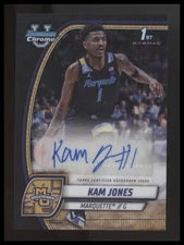 Kam Jones 2024 Bowman Chrome U Prospect Autograph #39 Black Wave Refractor