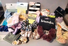 Random Hair Scrunchies Colorful Fun Lot Of 20