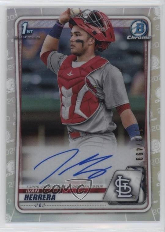 2020 Bowman Chrome Prospect Refractor 113/499 Ivan Herrera #CPA-IH Auto 3r4