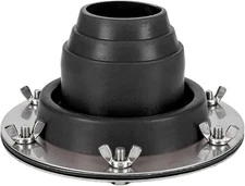 Tent Stove Jack Kit: Flexible Silicone Pipe Boot, High Temp Flue Flashing for