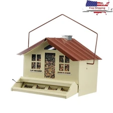 Squirrel Proof Wild Bird Feeder Weight Activated Metal Birdhouse Garden Yard New