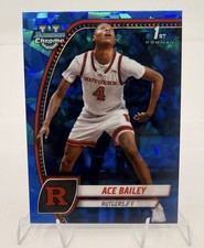 Topps 1st Bowman University Chrome Sapphire Ace Bailey RC #1 Rutgers 2024-25