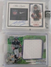 2019 National Treasures Miles Boykin NFL Logo Nike Swoosh RC Autograph # 1 / 5 +