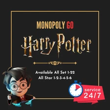 🎲Monopoly Stickers Harry Potter Go!  Album 🔥 ALL Set  1⭐- 6⭐SUPER FAST