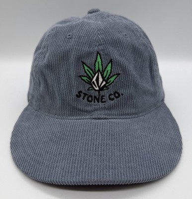 Volcom Gus Corduroy SnapBack Hat Cap Pot Leaf Logo Gray