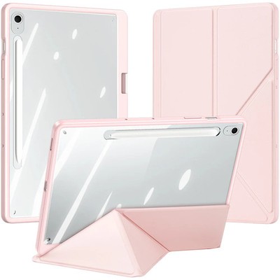 Hülle mit Klappe für Galaxy Tab S10 FE Plus Dux Ducis Case Etui Transparent/Rosa