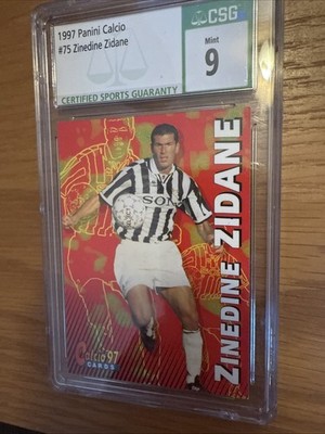 Carte Panini Zinedine Zidane Juventus 1996-97 #75 - Collectionneur - NEUF