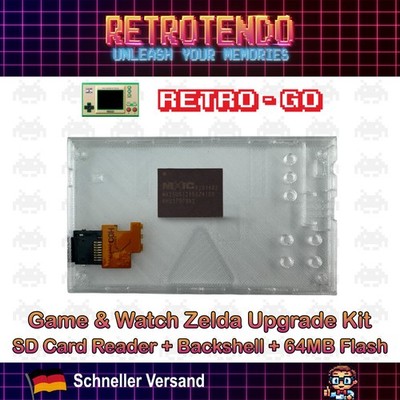 Game & Watch Zelda   SD Mod + 64MB Flash + 3D Shell Clear   Retro-Go kompatibel