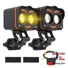 Windance 2pcs Super Bright LED Spotlight with Mount Clamps 47W 9000LM Orange