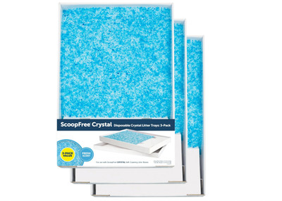 PetSafe ScoopFree Crystal Cat Litter Tray Refills 3-Pack, Self-Cleaning