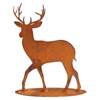 Rost Gartenfigur Hirsch 40 Cm Edelrost Gartendeko Metall Gartendekoration Deko