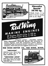 1946 Ad * Red Wing Marine Engines Hiawatha ARROWHEAD Red Wing Motor Co Minnesota