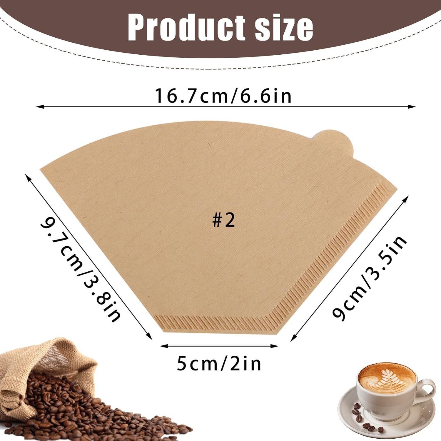 200 Count Disposable Coffee Filters - Perfect for Drip & Pour-Over Brews