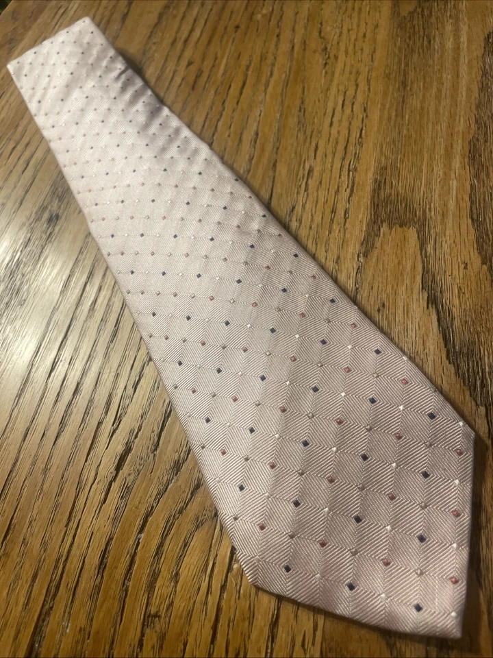 Corbata geométrica de seda tejida rara Japón Aquascutum London usada en excelente estado hecha en Japón Foto 2 de 4