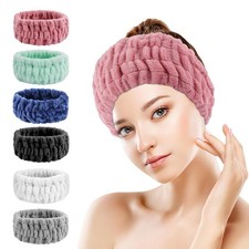 6PCS Spa Headband for Women   Soft Terry Cloth Hairband for Facial Makeup, Fac