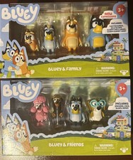 Bluey Family  Friends New Expression 2 Figure 4-Packs, 8 Total. BRAND NEW.