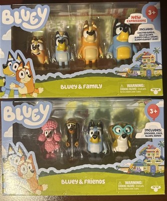 Bluey Family & Friends New Expression 2 Figure 4-Packs, 8 Total. BRAND NEW.