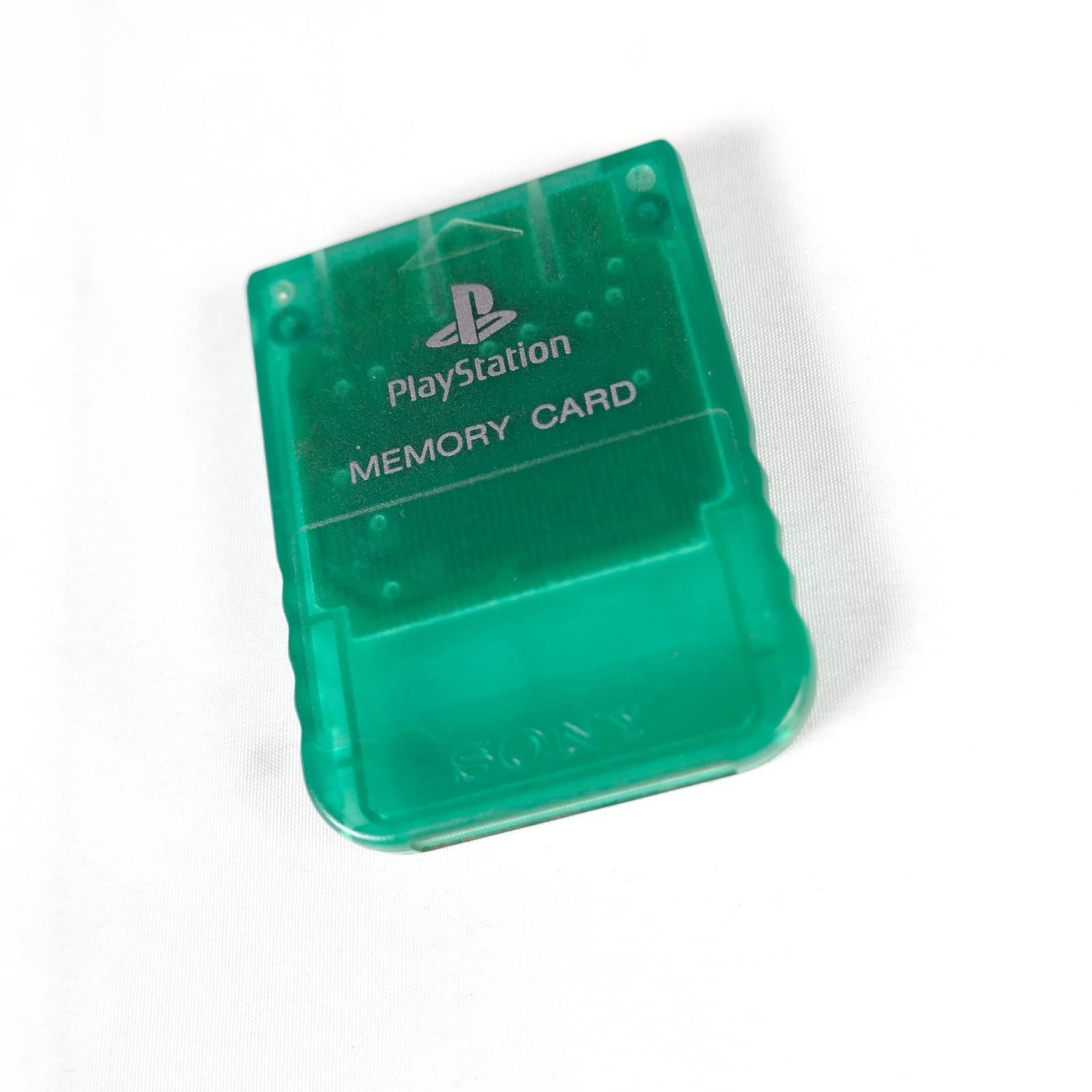 Carte Memoire Memory Card Sony Playstation PS1 Officiel SCPH-1020 Clear Green 3