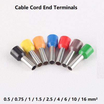 Aderendhülsen unisoliert Kabel Endhülsen 0.5mm² - 16mm² Kabelhülsen Single Entry