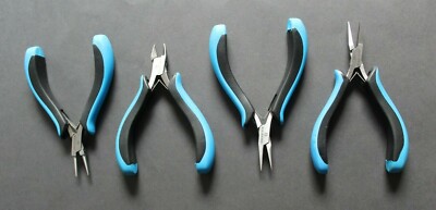 Zangen blau Rundzange Flachzange Schneidzange 13 cm Drahtbiegezange Ringöffner
