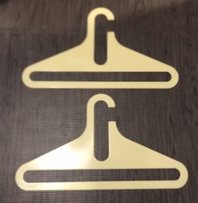Vintage MCM / Mod / Space Age Cream Colored Plastic Clothes Hangers - Lot of 2