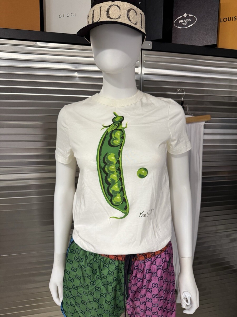 Gucci x Ken Scott NWT Pea Print T Shirt XS | eBay