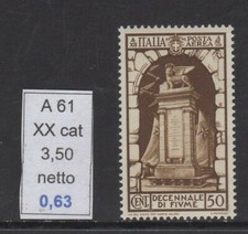 Fiume C 50 Neuf Caoutchouc Intact Mnh