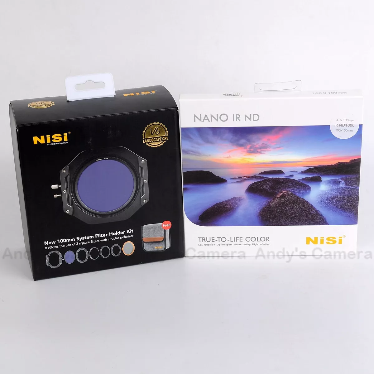 Nisi 100mm Filter Kit, V6 Holder w/ Landscape CPL + 10 Stop ND1000 3.0 Filter