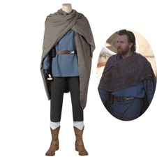 2022 Obi-Wan Kenobi Costume Cosplay Suit Blue Tops Men Outfit