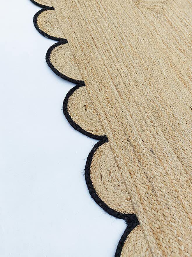 Scloop Rug Jute Runner 100 Natural Farmhouse Braided Rug Hardwood