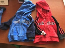 2 New Infant Adidas Zip Up Hoodies, Jackets, Sweatshirts Sz 3 Mo. NWT