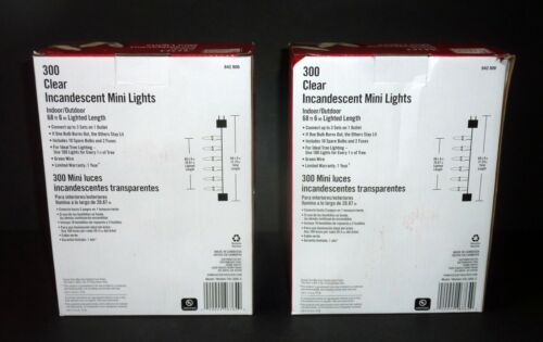 300-Light Clear Incandescent Stay Lit if A Bulb Burns Out Mini Christmas (2 pk) - Picture 3 of 8