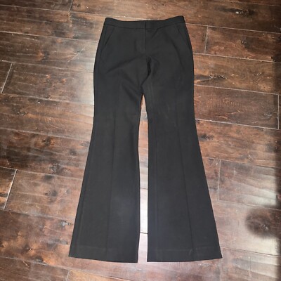 Tibi Flare Leg Black Dress Pants Stretch Career Wear Trousers Sz 4 34  Inseam