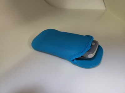 Flip Top Aqua Blue Soft Padded Pouch  Sleeve for Nintendo Gameboy Advance