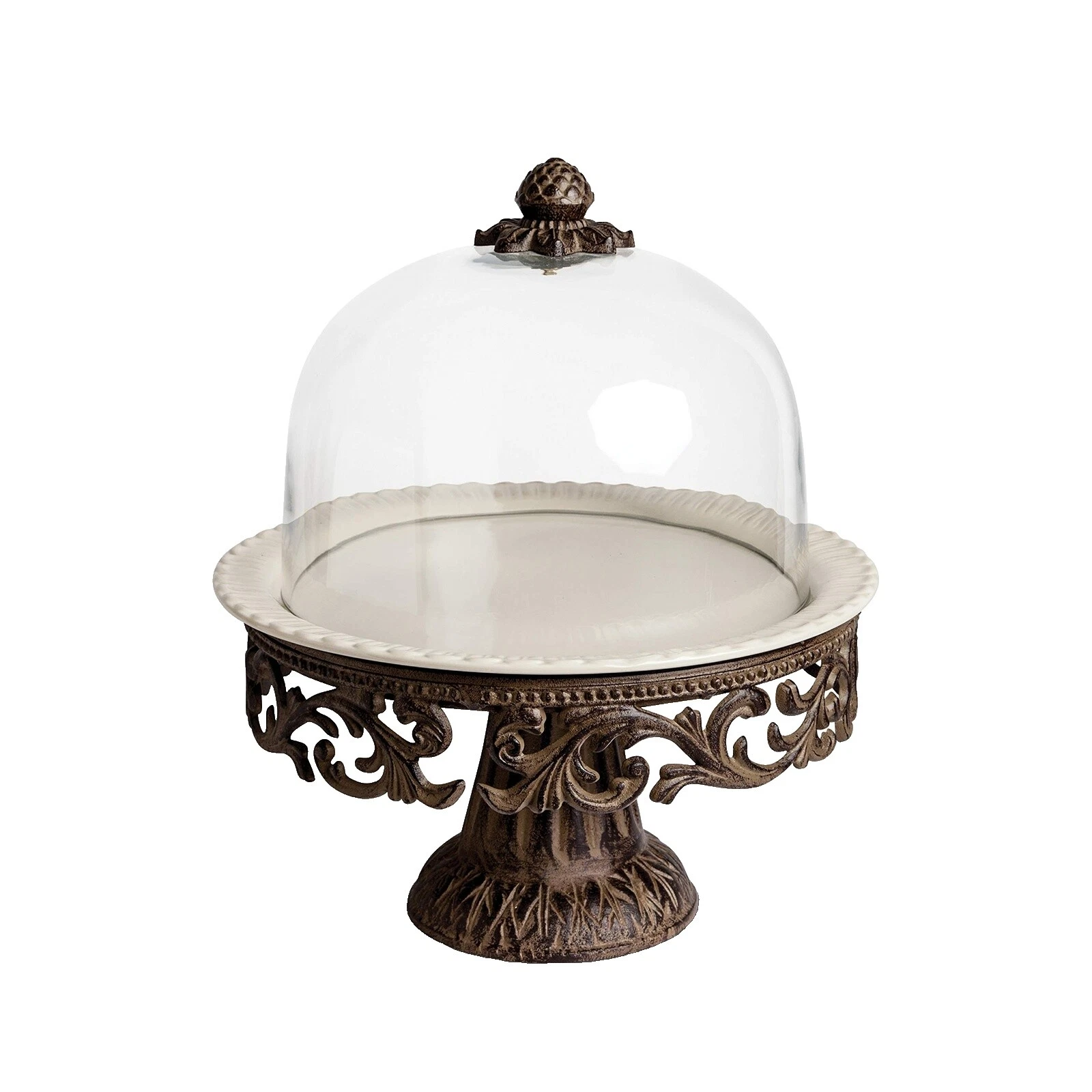 Torta de cerámica marrón & Cupcake Stands