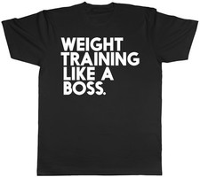 Weight Training Like A Boss Gym Fitness Mens Funny Short Sleeve Tee T-Shirt
