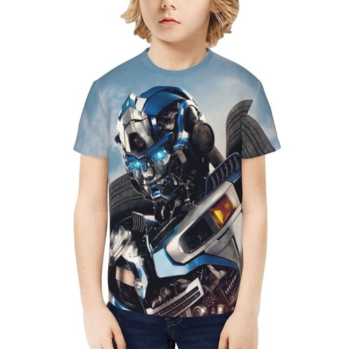Transformers Rise of the Beasts Movie Kids T-Shirt Novelty Short Sleeve Tee Tops - Picture 13 of 34