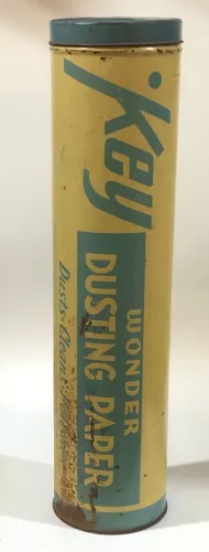 Vintage Key Wonder Dusting Paper in Metal Tin with Product!
