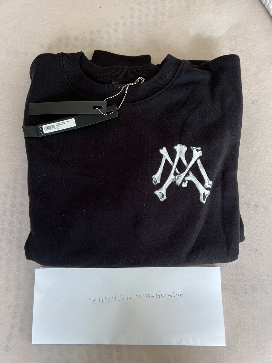 スウェット・トレーナー AMIRI Men Sweater Black AMJYTE1076 BLACK Amiri Sweater Men Black Logo Size XL | eBay