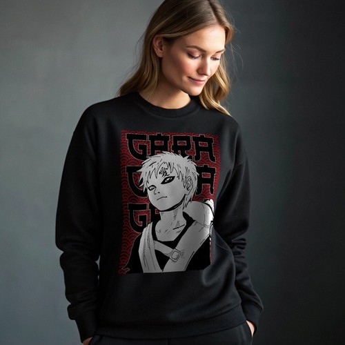 Naruto Gaara Rundhalsausschnitt | Sand Village's Protector Sweater | Größen S-4XL | Kostenloser Versand - Bild 3 von 3