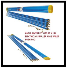 FAME 10 X 1 M CABLE ACCESS KIT KITS ELECTRICIANS PULLER RODS WIRES WIRE PUSH ROD