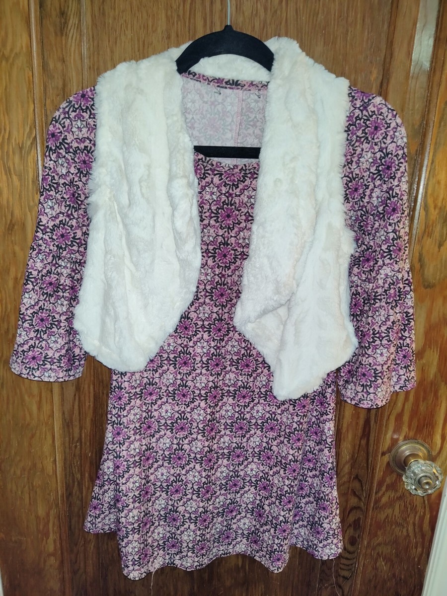 princess polly baby blue dress Vintage Boho / Hippie Suede Brown Leather Dress / Vest / 70s Style Festival  Vest main image 0