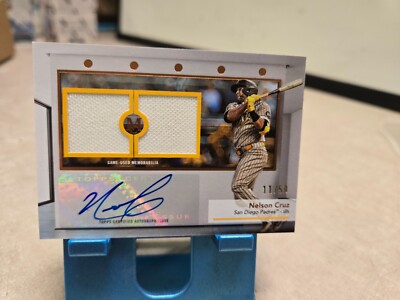 Nelson Cruz 2024 Topps Museum Collection Auto Dual Jersey Patch /50
