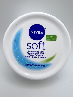 NIVEA  Soft Moisturizing Cream Face Body Hands 6.8 Fl Oz