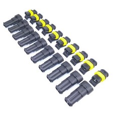 US Stock 10 Sets 2 Pin Way Sealed Waterproof Electrical Wire Connector Plug Kit