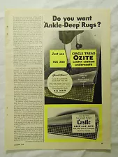 1949 Magazine Ad Page Ozite Carpet Cushion Underwood Deviled Ham Herb-Ox Ad