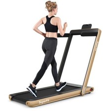 2in1 Klappbar Laufband Elektrisch Walking Laufband mit Handyhalter bis 120kg