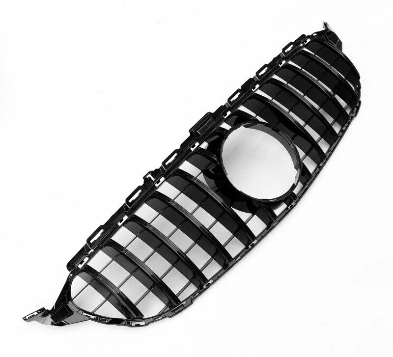 Black GT R Front Grill Grille for Mercedes-Benz C-Class W205 2015-2018/2019-2020 Foto 4 de 4