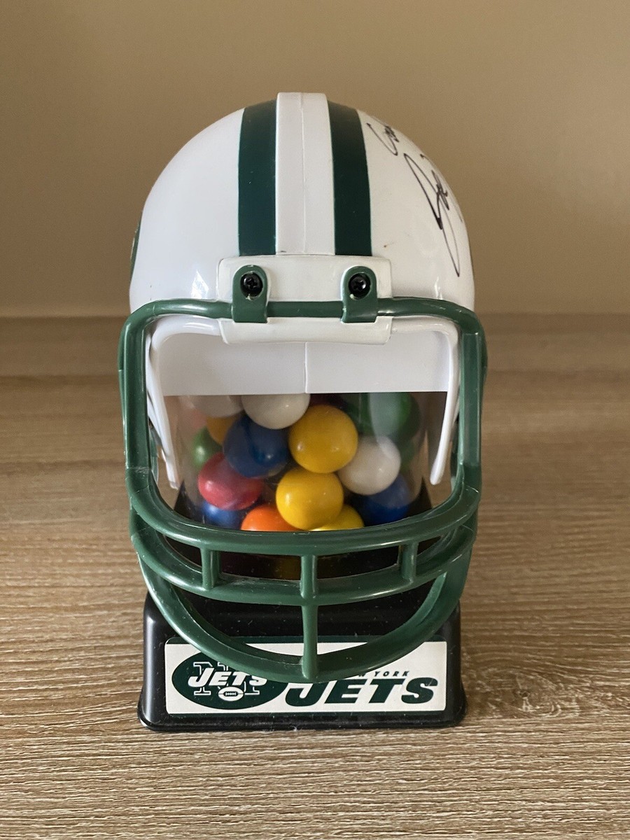Team NFL Jets Football Helmet Gumball Machine Bank collectible Signed Joe  Namath